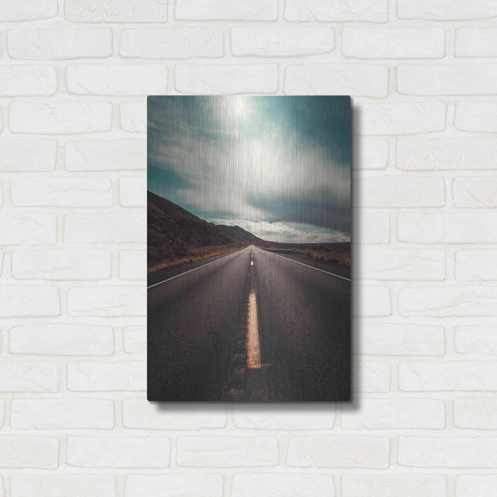 Luxe Metal Art 'Travel Utah Vertical' by Sebastien Lory, Metal Wall Art,16x24