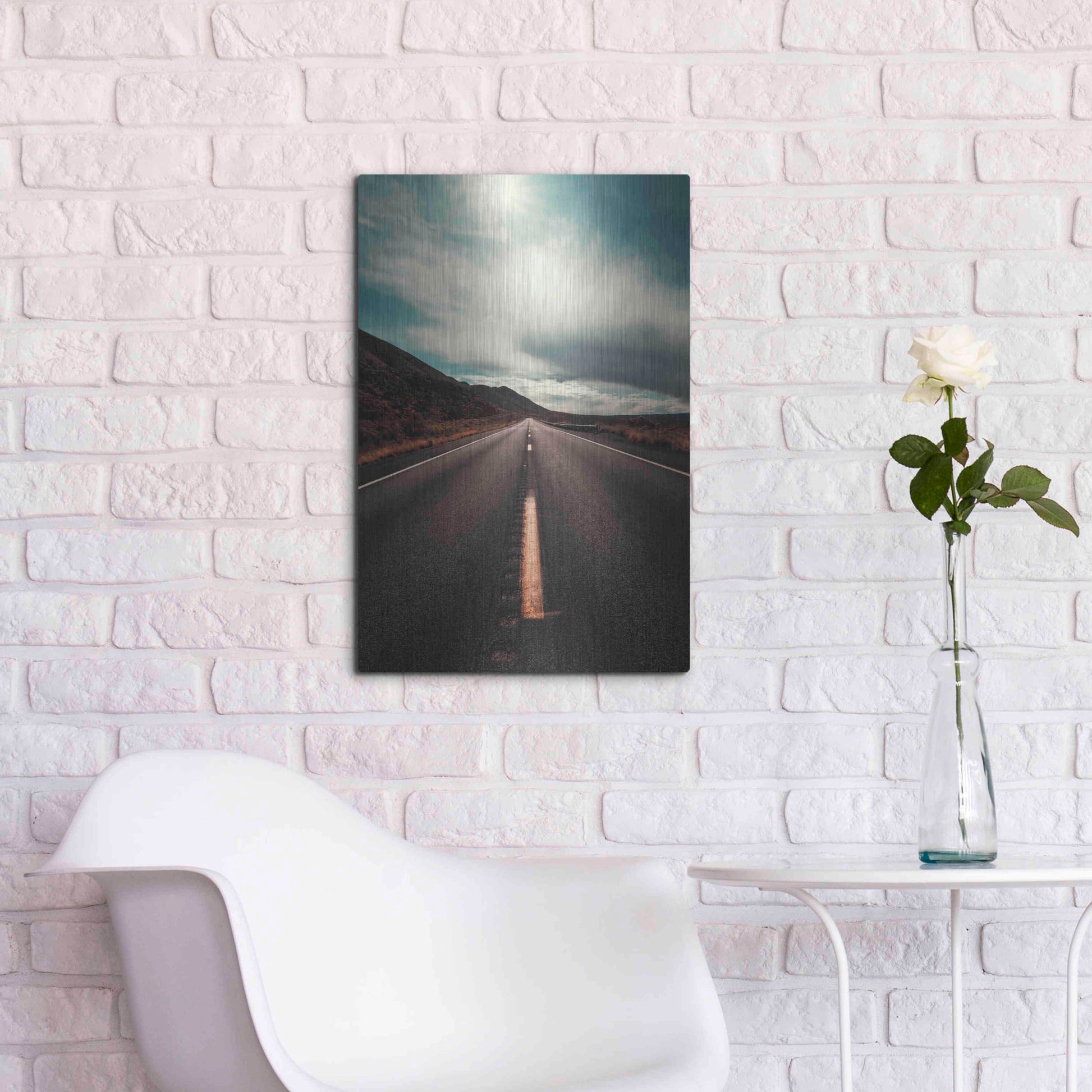 Luxe Metal Art 'Travel Utah Vertical' by Sebastien Lory, Metal Wall Art,16x24