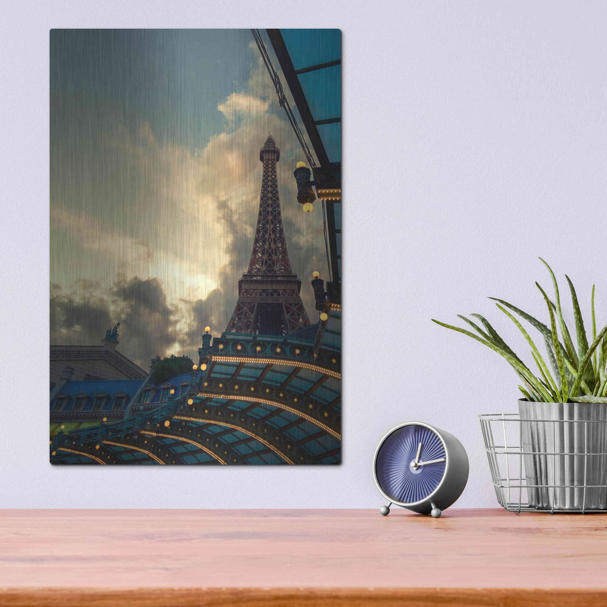 'Eiffel Vegas' by Sebastien Lory – Metal Wall Art, 12x16 room view