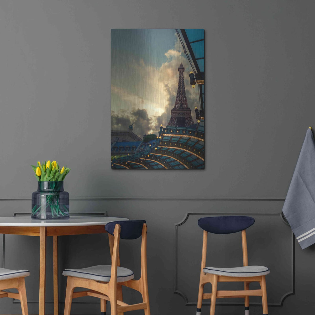 'Eiffel Vegas' by Sebastien Lory – Metal Wall Art, 24x36 room view