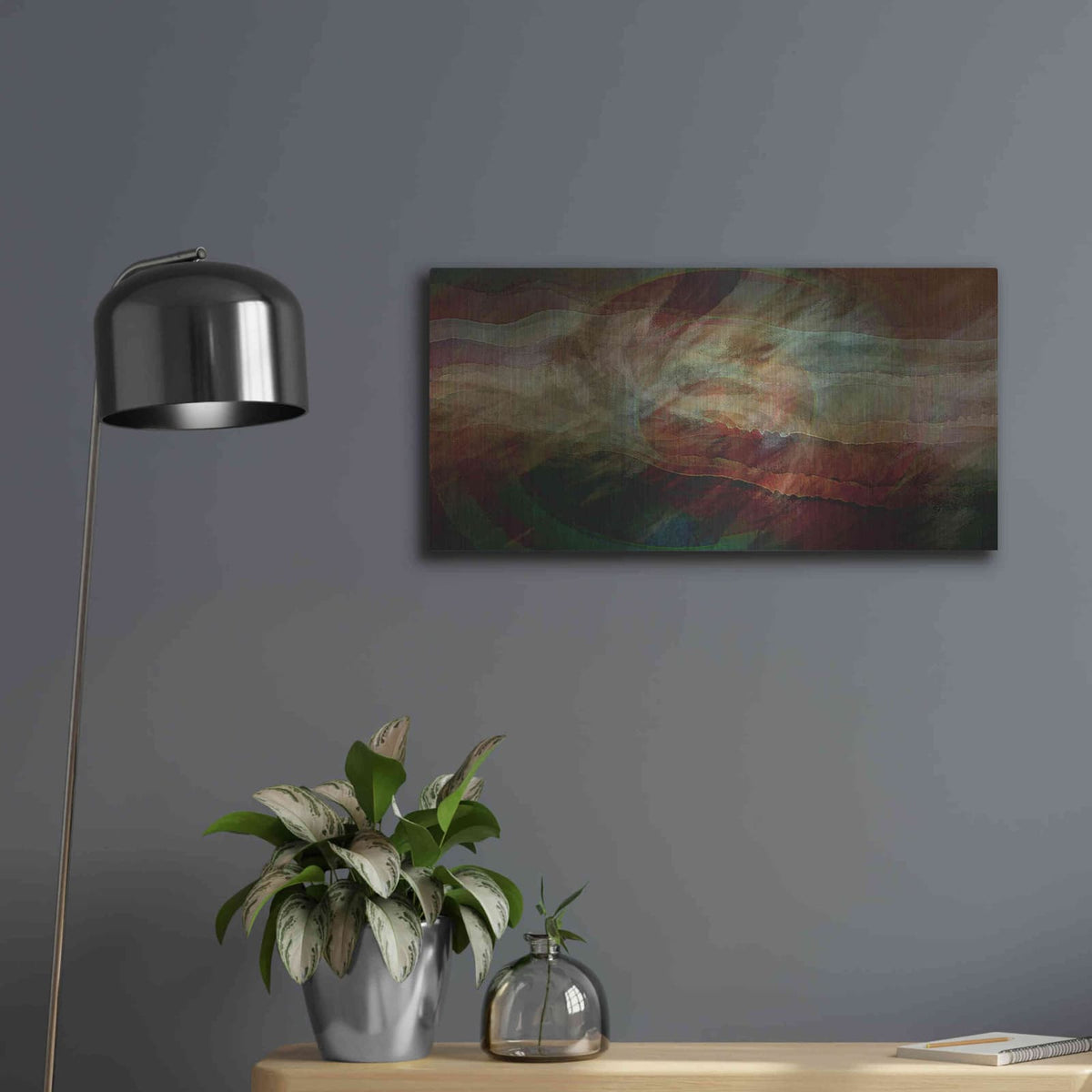 'Aurora Nebula 1' by David Manlove – Metal Wall Art, 24x12 room view