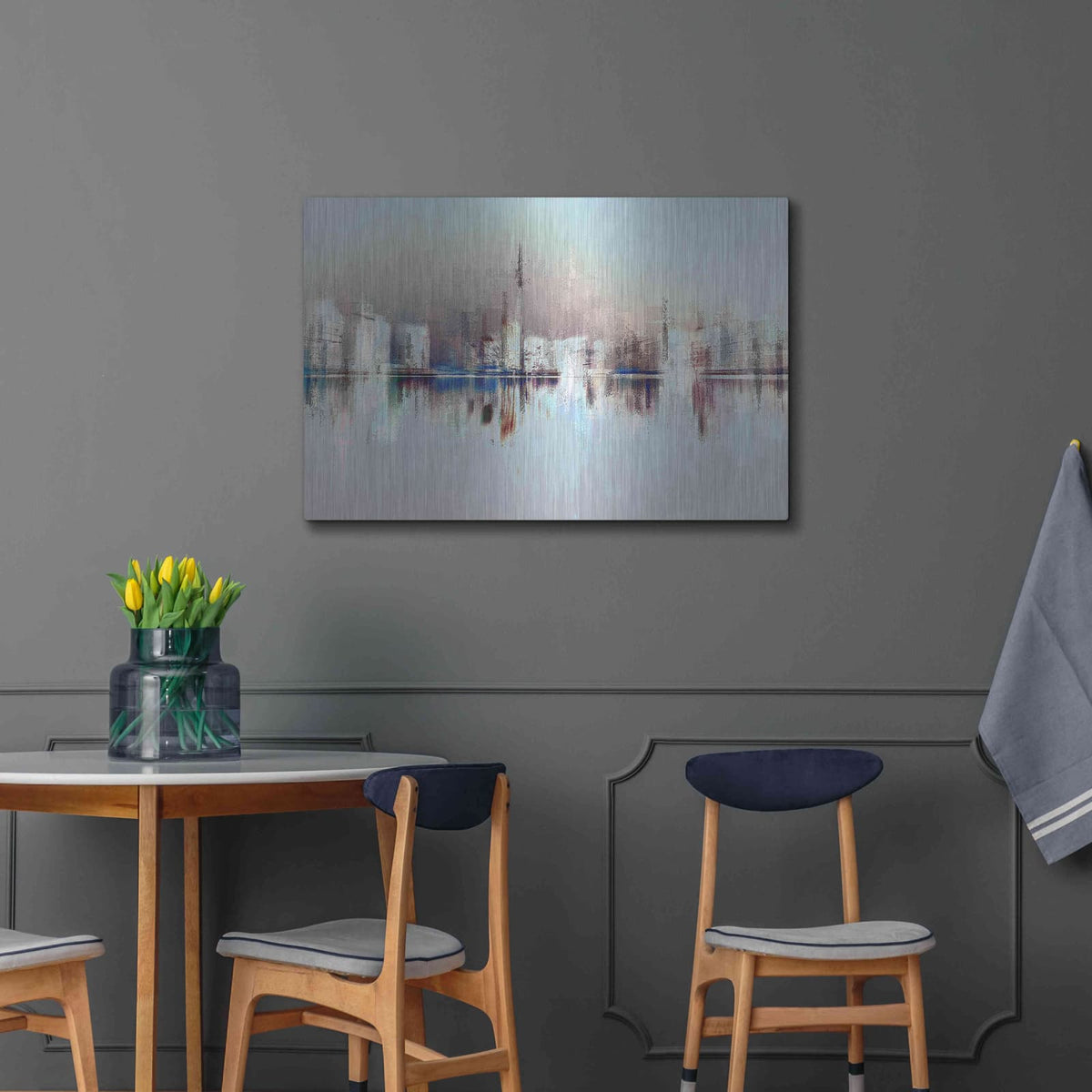'City of Pastels' by David Manlove – Metal Wall Art, 36x24 room view