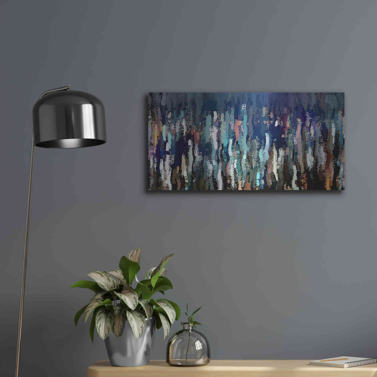 'Effervescence 2' by David Manlove – Metal Wall Art, 24x12 room view