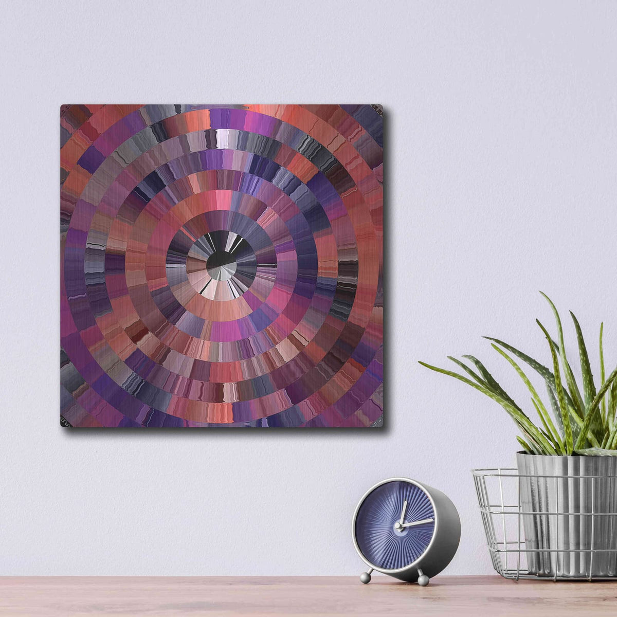 'Coral Radial 2' by David Manlove – Metal Wall Art, 12x12 room view
