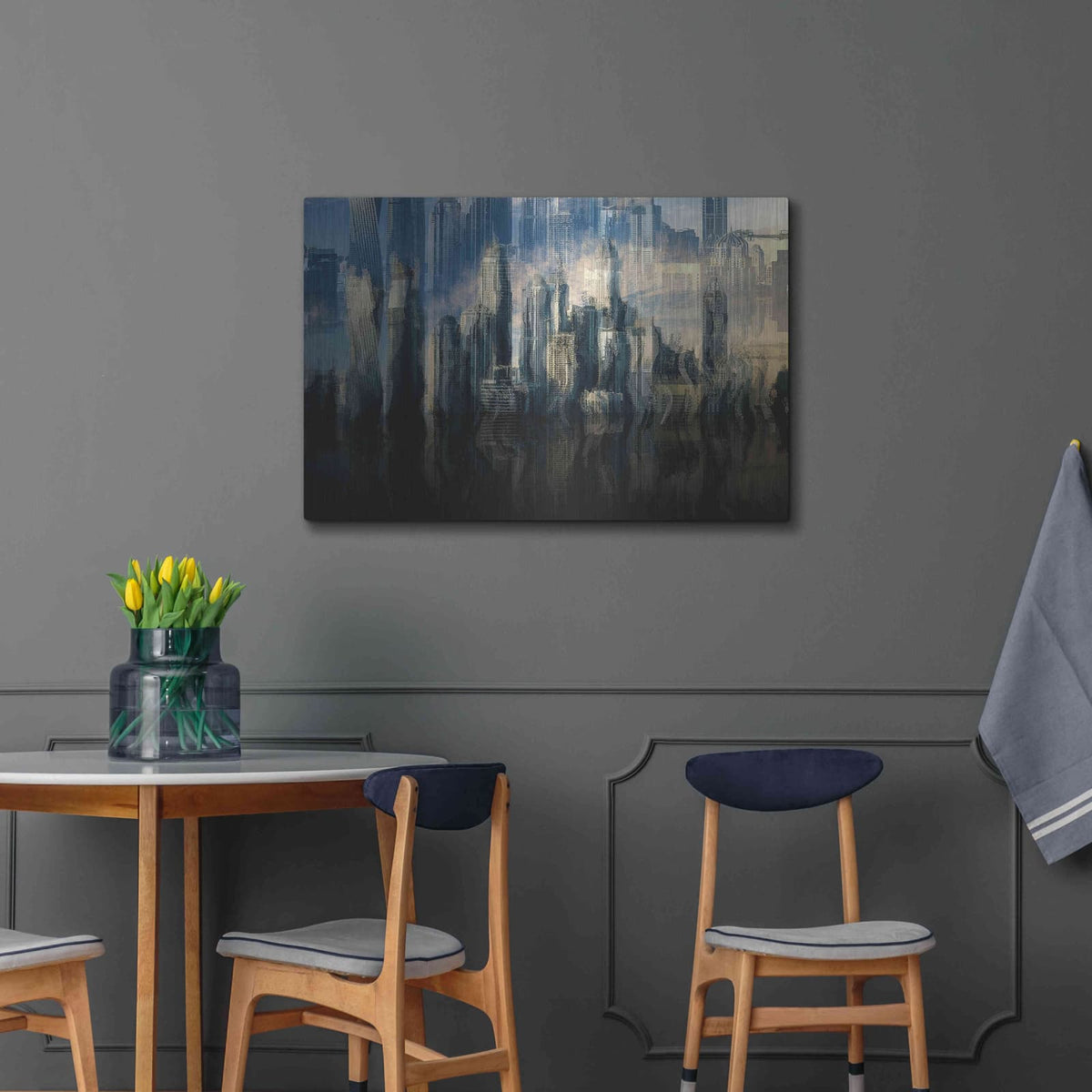 'City in the Sky' by David Manlove – Metal Wall Art, 36x24 room view