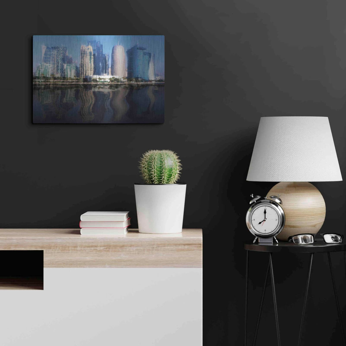'City of the Future' by David Manlove – Metal Wall Art, 24x16 room view