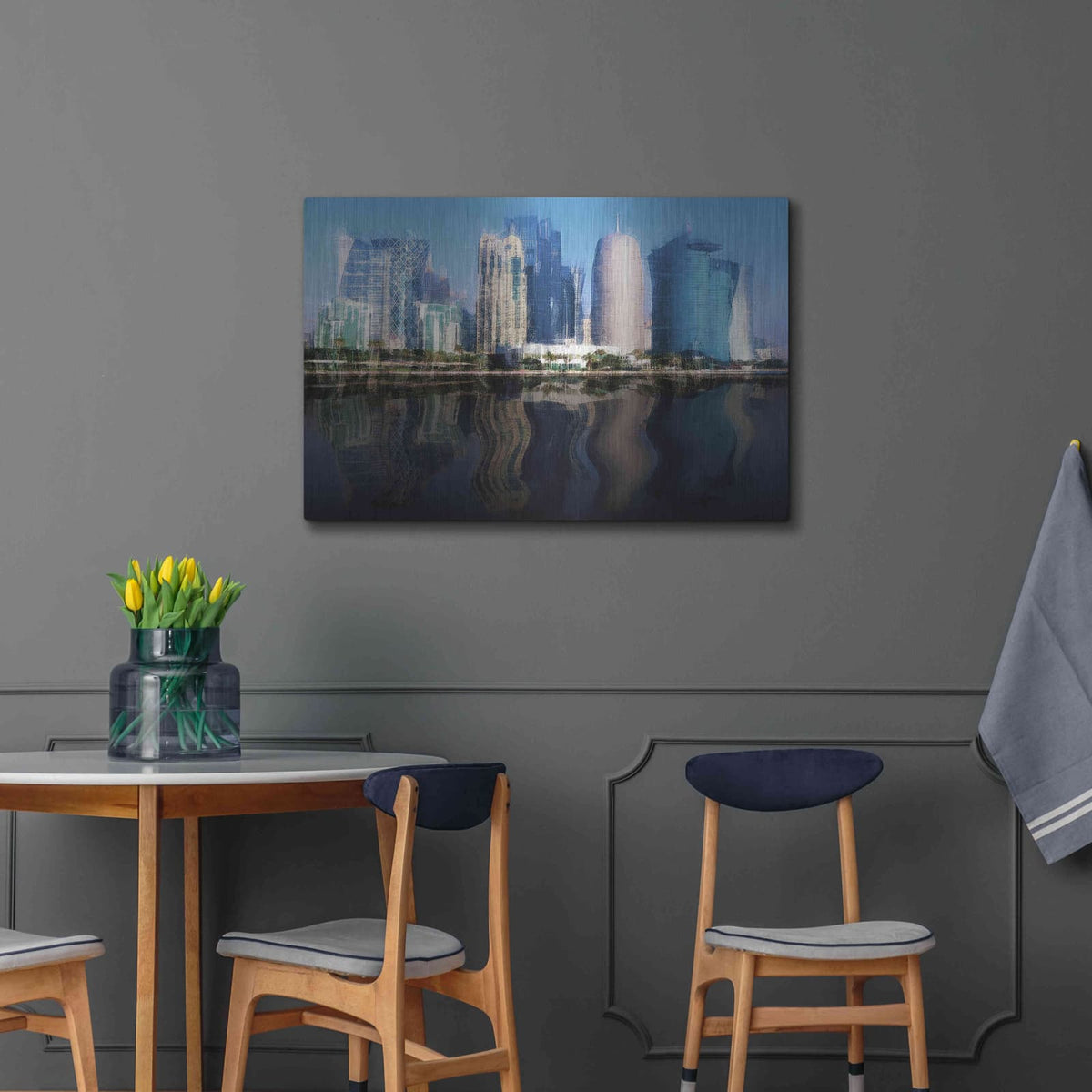 'City of the Future' by David Manlove – Metal Wall Art, 36x24 room view