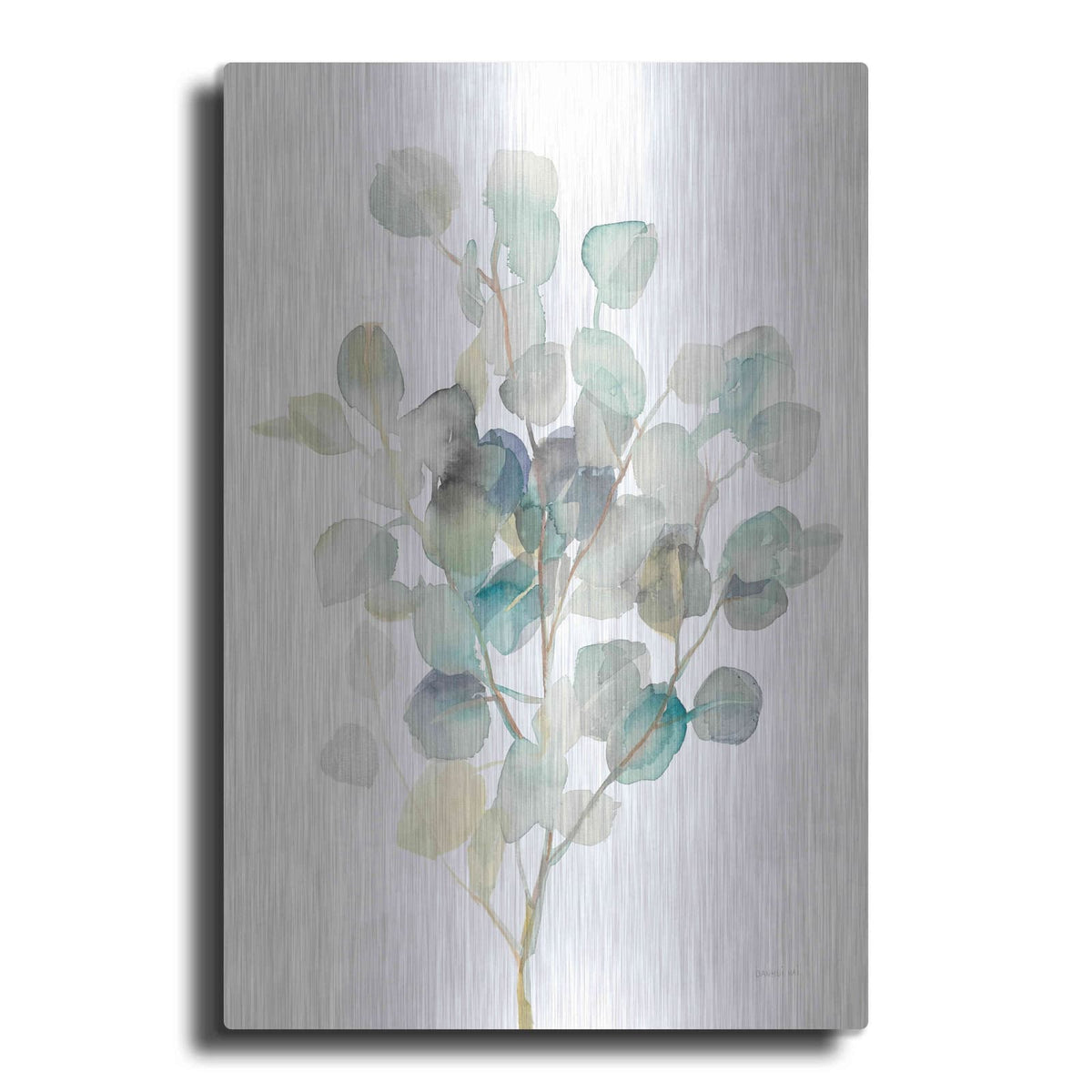 'Eucalyptus III White' by Danhui Nai – Metal Wall Art