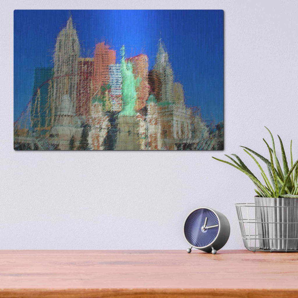 'NewYorkLasVegas' by David Manlove – Metal Wall Art, 16x12 room view