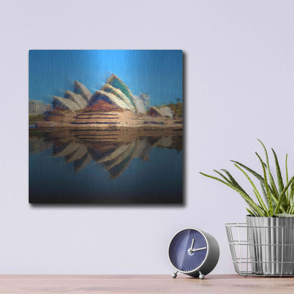 'Sydney Opera House' by David Manlove – Metal Wall Art, 12x12 room view
