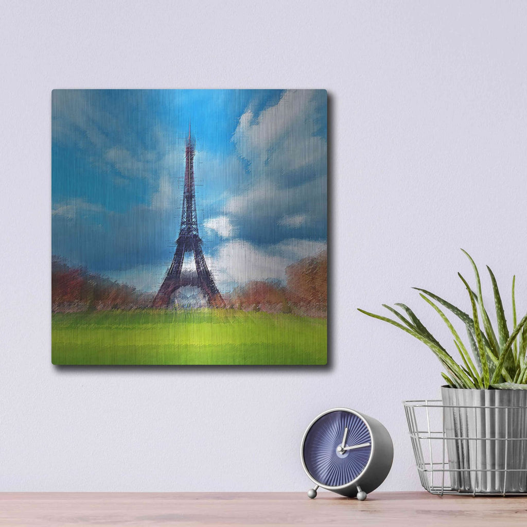 'Eiffel Tower' by David Manlove – Metal Wall Art, 12x12 room view