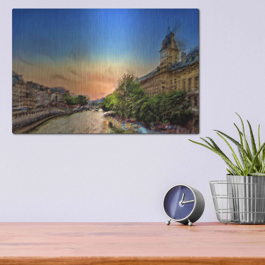 'River Seine A' by David Manlove – Metal Wall Art, 16x12 room view