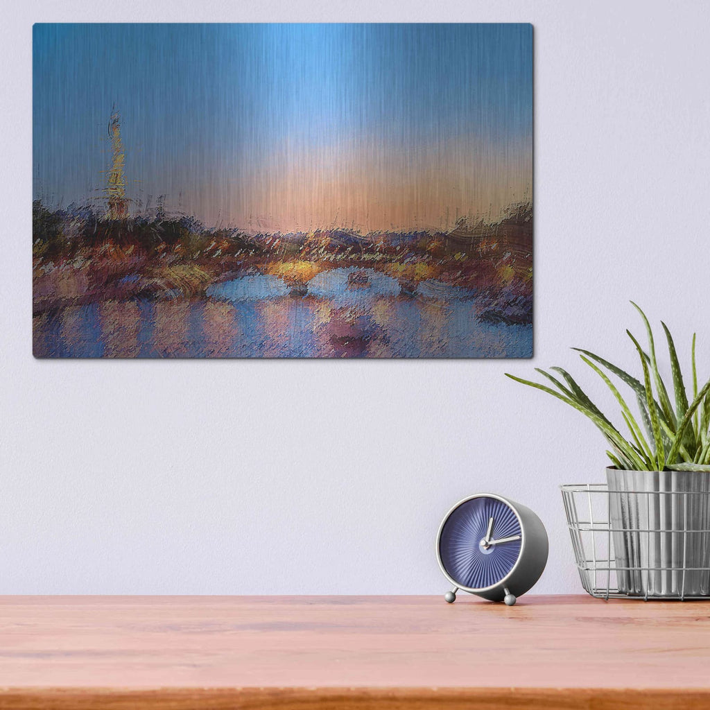 'Seine Eiffle Paris A' by David Manlove – Metal Wall Art, 16x12 room view