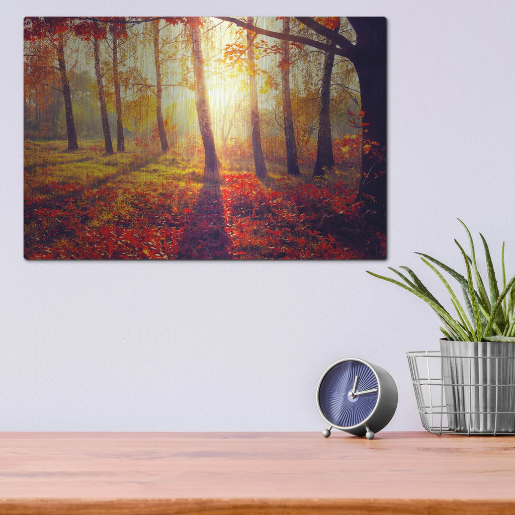 'Golden Afternoon' – Metal Wall Art, 16x12 room view
