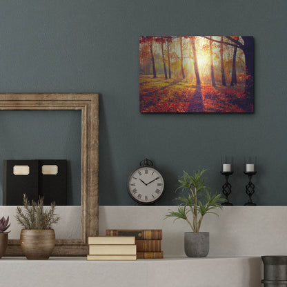 Luxe Metal Art 'Golden Afternoon' Metal Wall Art,16x12