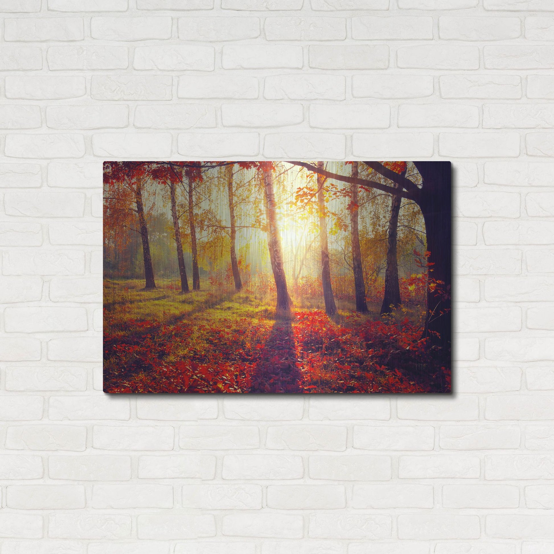 Luxe Metal Art 'Golden Afternoon' Metal Wall Art,36x24