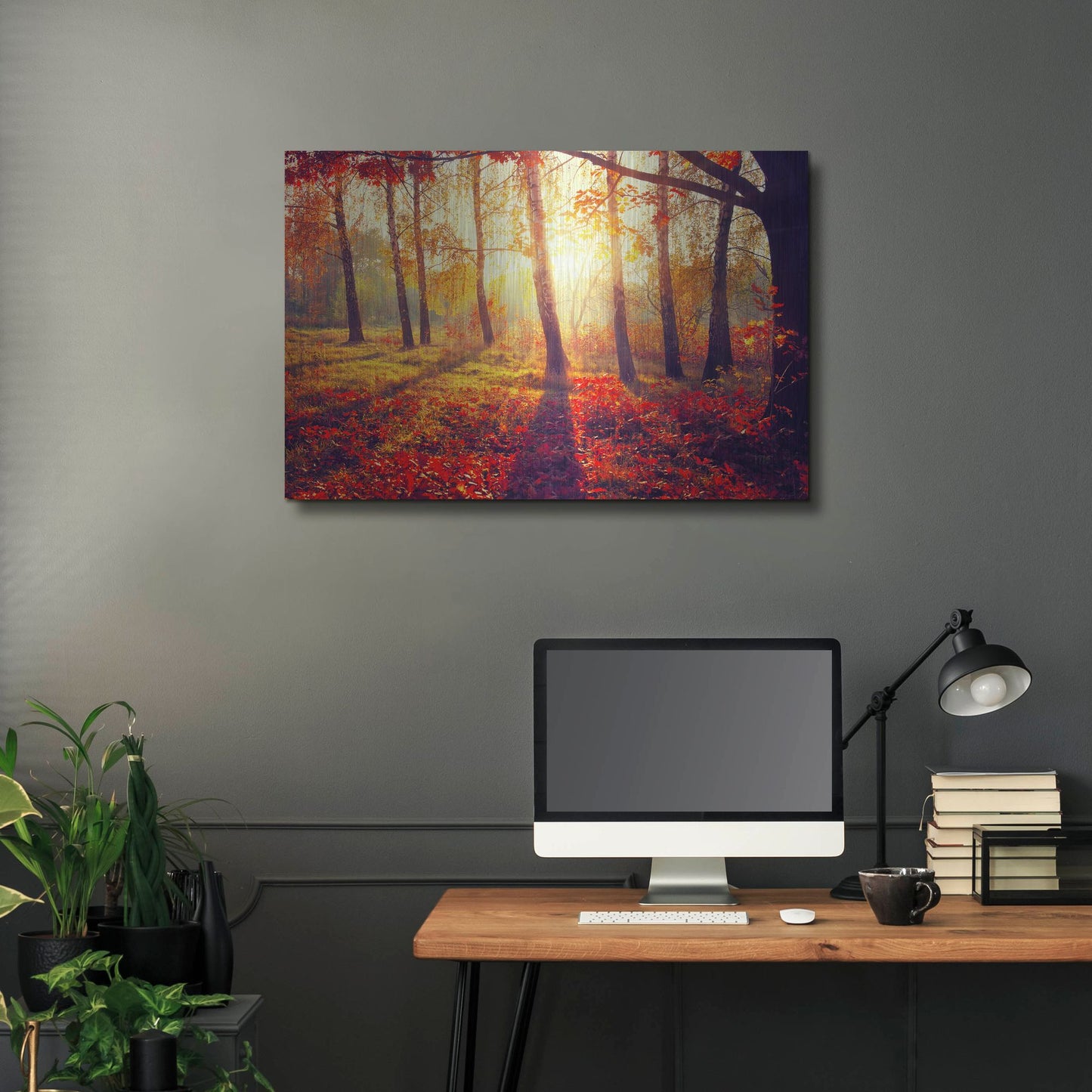 Luxe Metal Art 'Golden Afternoon' Metal Wall Art,36x24