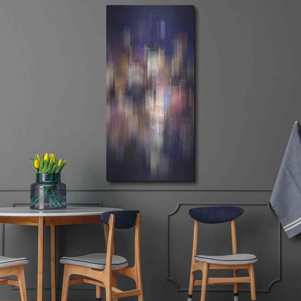 'City on the Water' by David Manlove – Metal Wall Art, 24x48 room view