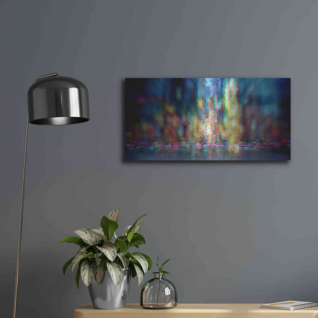 'Neon Jungle' by David Manlove – Metal Wall Art, 24x12 room view