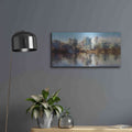 'Urban Lake Wind' by David Manlove – Metal Wall Art, 24x12 room view
