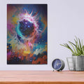 'Black Sun' by David Manlove – Metal Wall Art, 12x16 room view