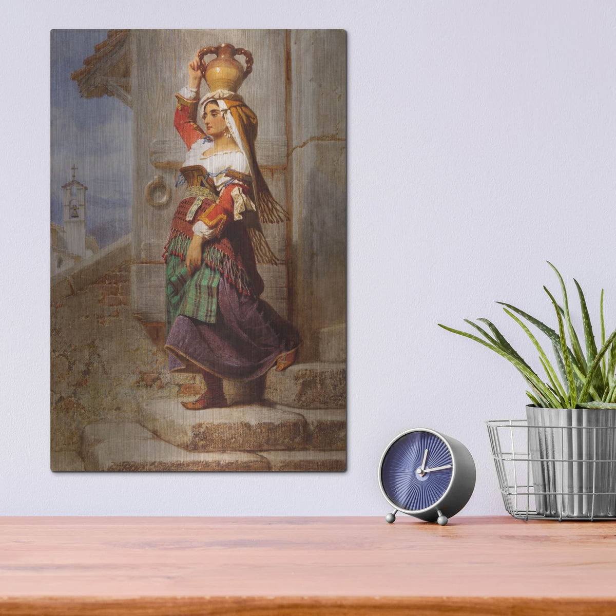 'A Roman Water Carrier' by Luxe Metal Portfolio – Metal Wall Art, 12x16 room view