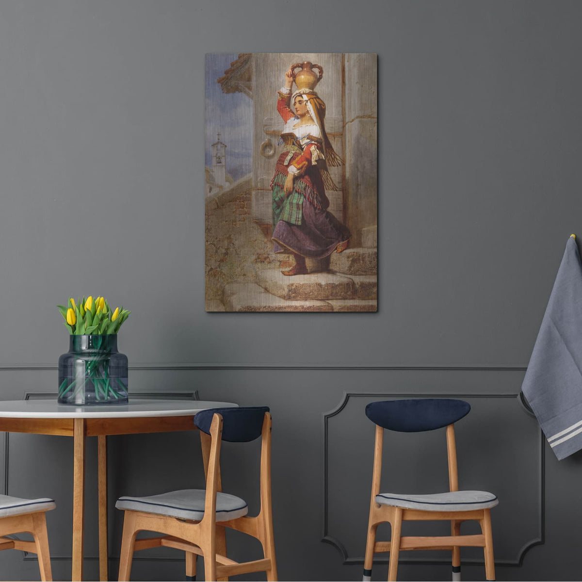 'A Roman Water Carrier' by Luxe Metal Portfolio – Metal Wall Art, 24x36 room view