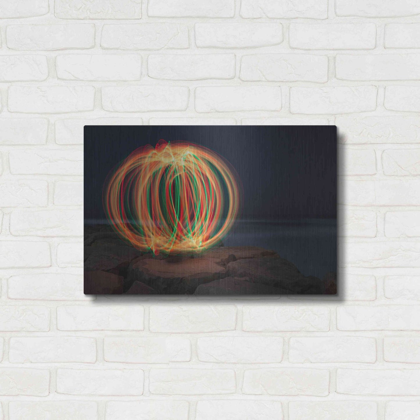 Luxe Metal Art 'Christmas Ball' by Chris Moyer, Metal Wall Art,24x16