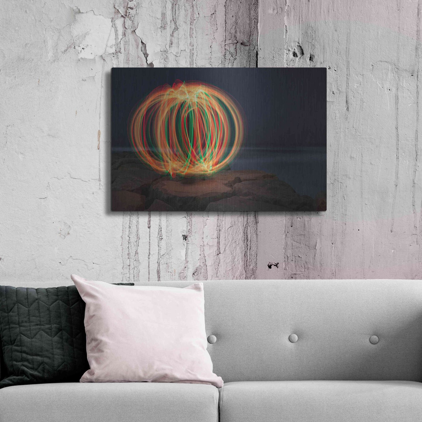 Luxe Metal Art 'Christmas Ball' by Chris Moyer, Metal Wall Art,36x24