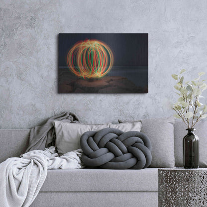 Luxe Metal Art 'Christmas Ball' by Chris Moyer, Metal Wall Art,36x24