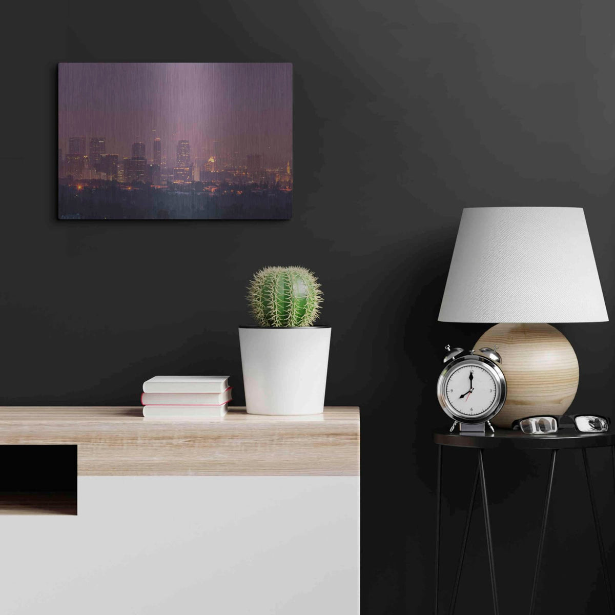'LA's Early Morning Light' by Chris Moyer – Metal Wall Art, 24x16 room view