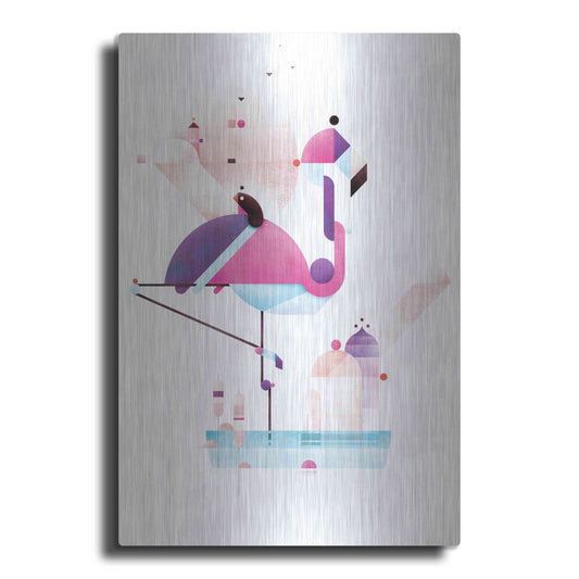 Luxe Metal Art 'Placido Flamingo' by Antony Squizzato, Metal Wall Art