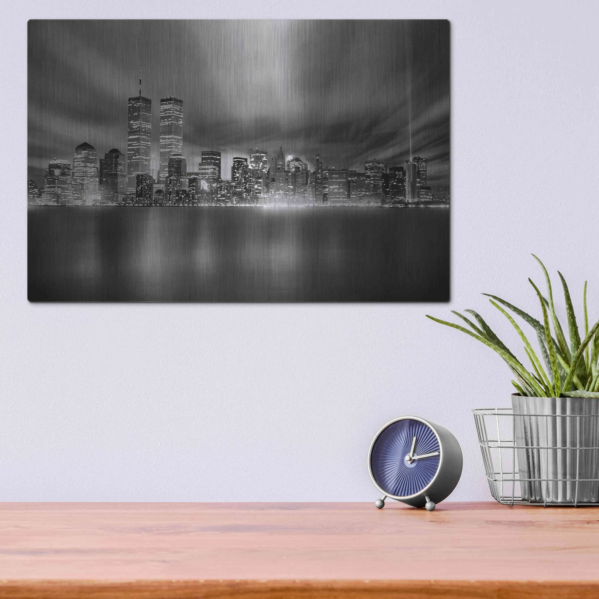 'NYC WTC Skyline' by Mike Jones – Metal Wall Art, 16x12 room view