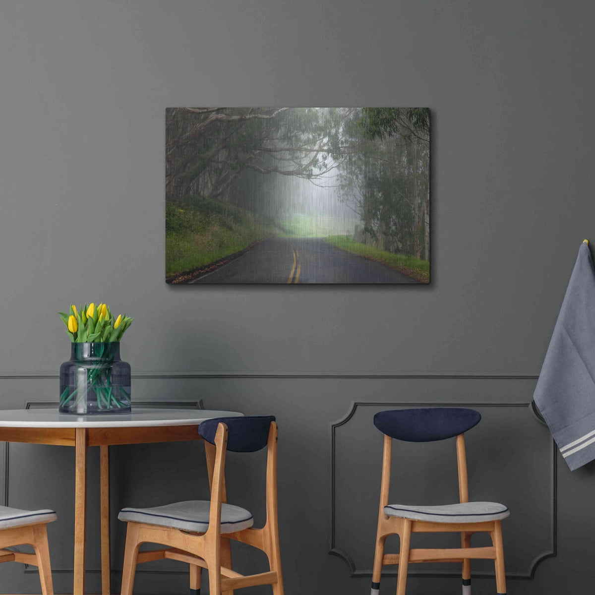 'Foggy Road near Dillon Beach' by Mike Jones – Metal Wall Art, 36x24 room view