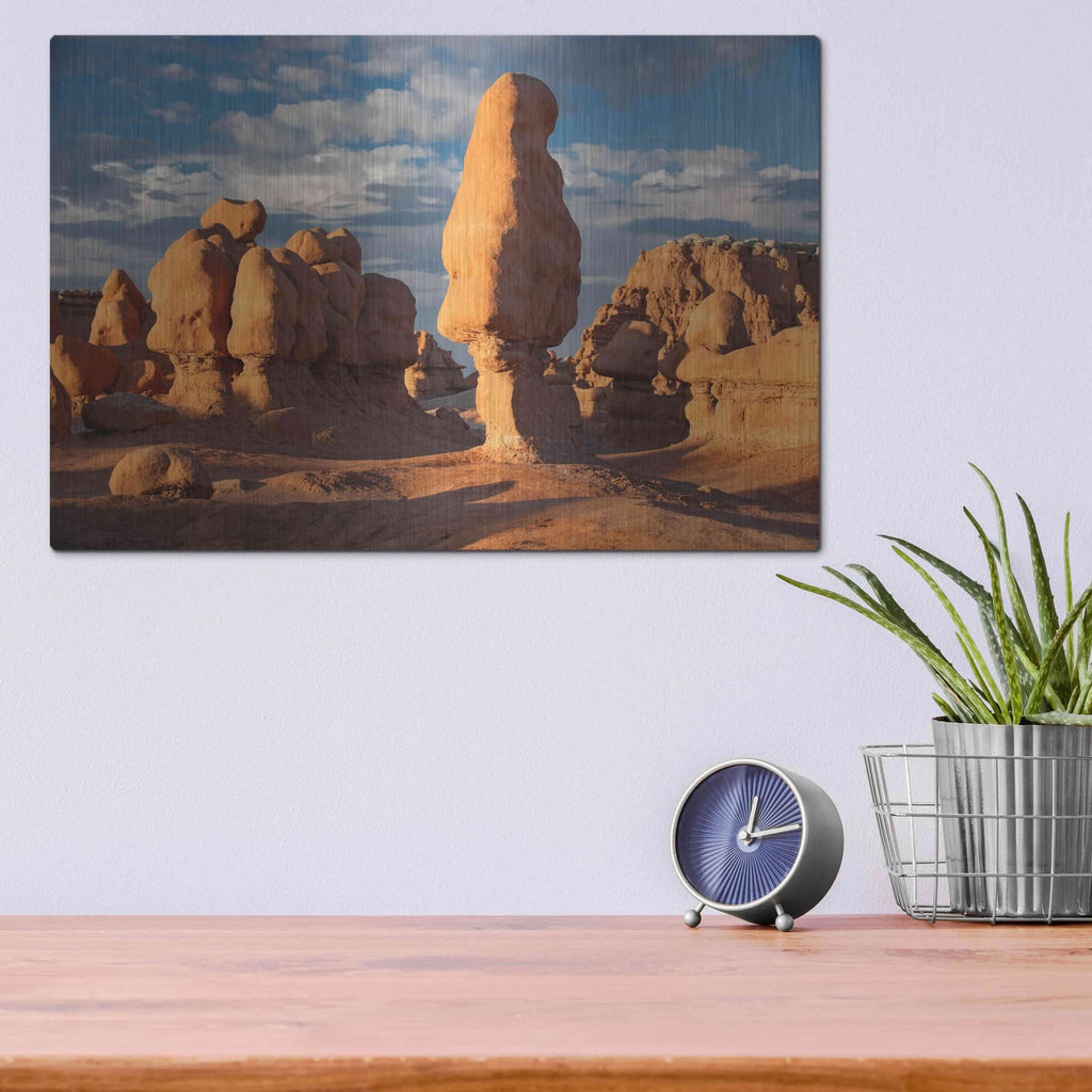 'Goblin Valley Tall Hoodoo' by Mike Jones – Metal Wall Art, 16x12 room view