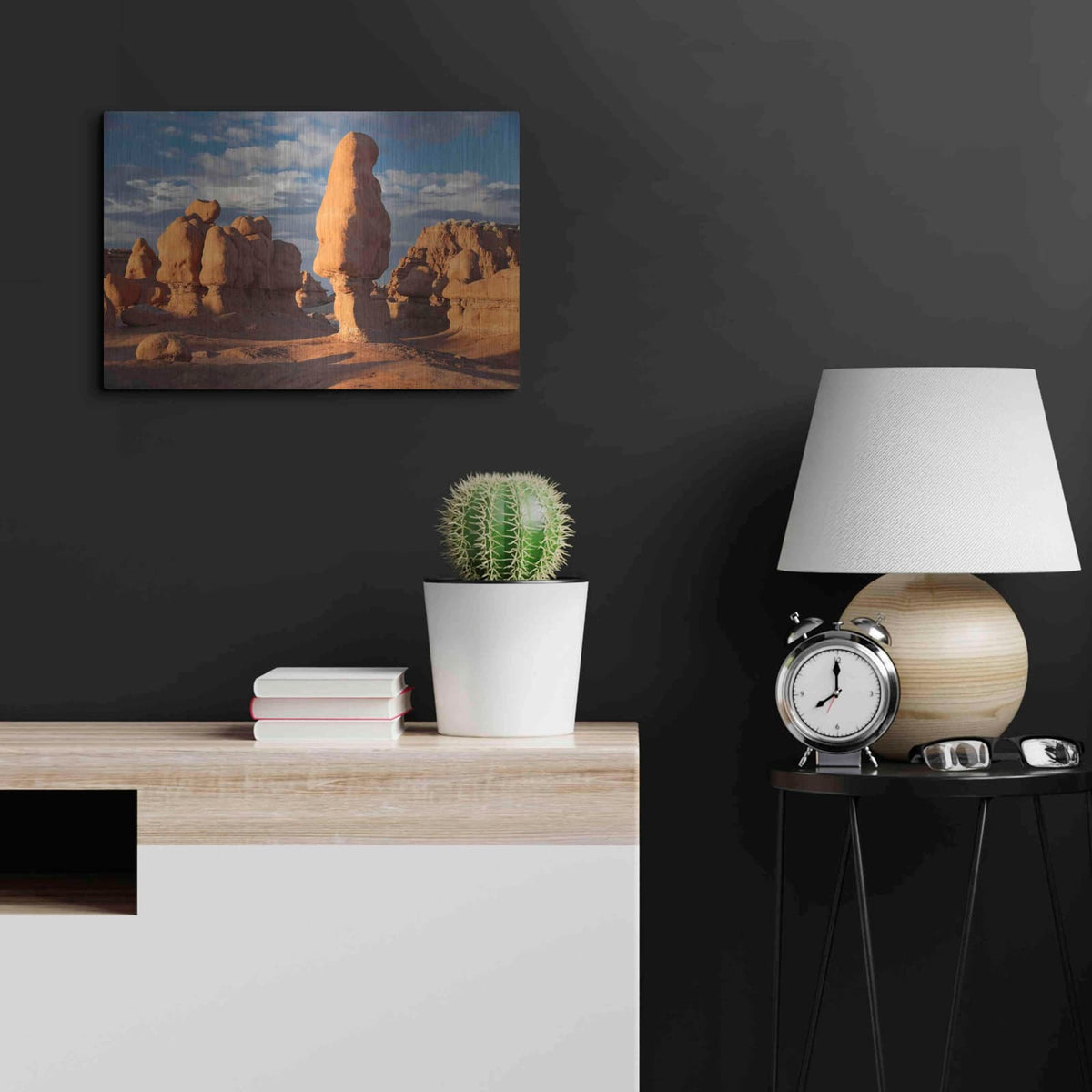 'Goblin Valley Tall Hoodoo' by Mike Jones – Metal Wall Art, 24x16 room view