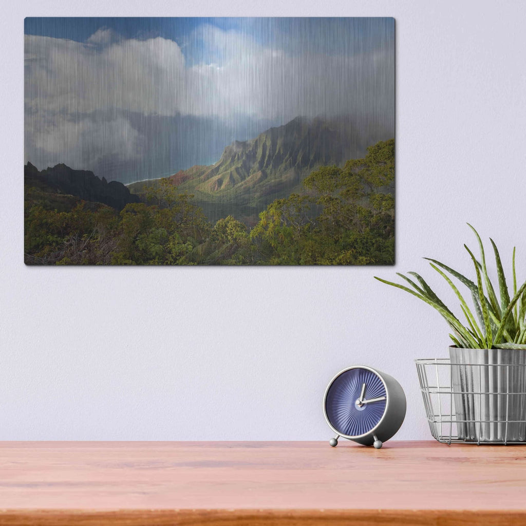 'Kauai Kalalou Canyon' by Mike Jones – Metal Wall Art, 16x12 room view
