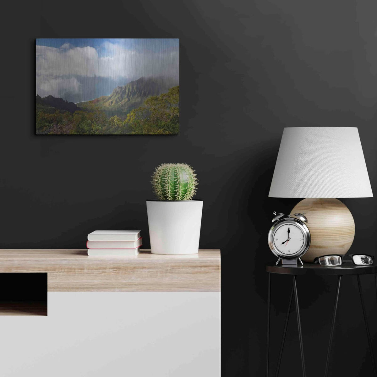 'Kauai Kalalou Canyon' by Mike Jones – Metal Wall Art, 24x16 room view