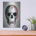 'Mexican Skull Grey' by Nicklas Gustafsson – Metal Wall Art, 12x16 room view