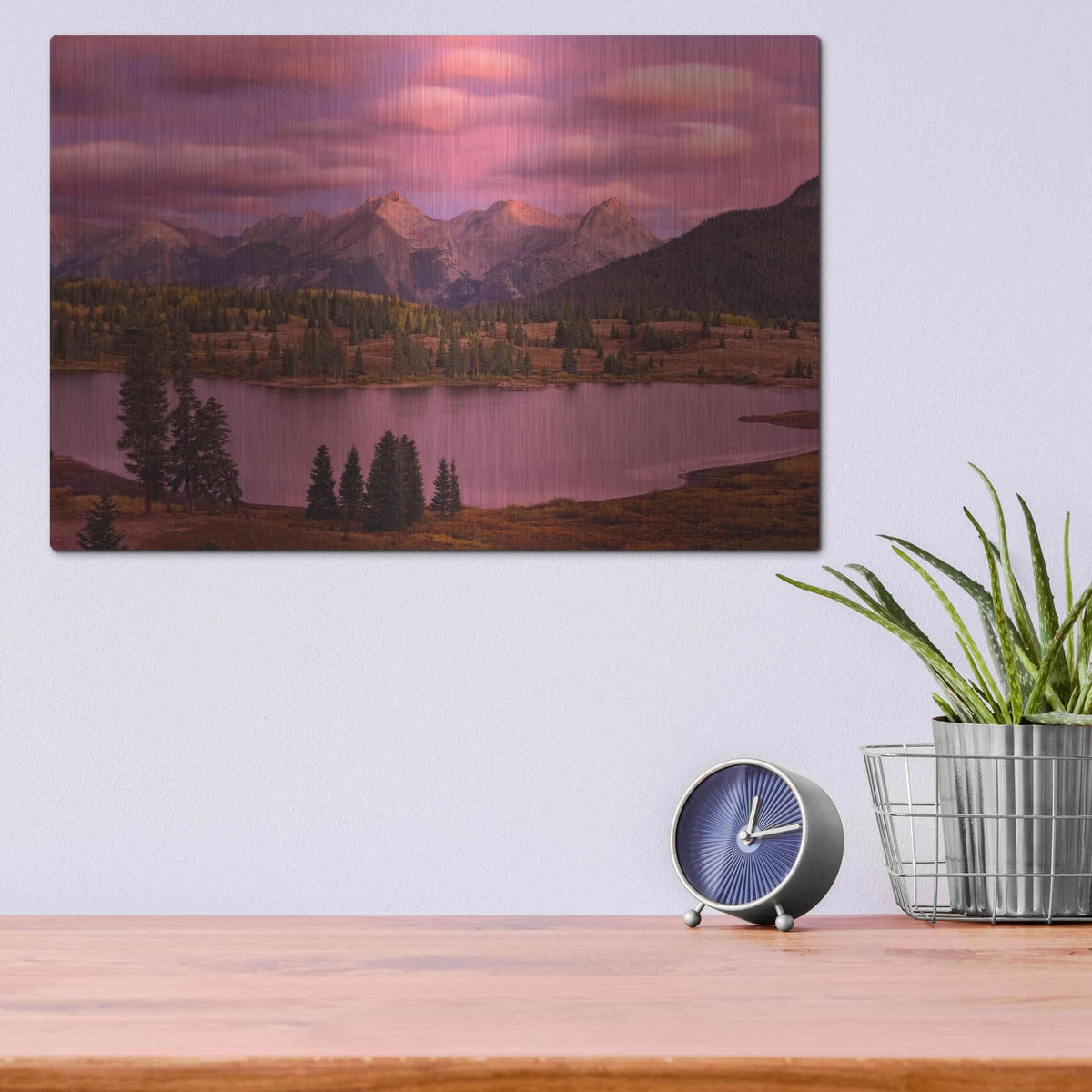 'Silverton Lake Dusk' by Mike Jones – Metal Wall Art, 16x12 room view