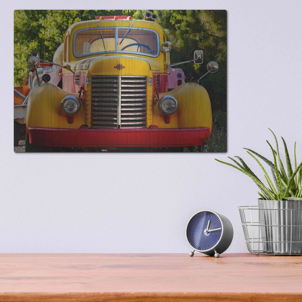 'Gold King Mine Yellow Truck' by Mike Jones – Metal Wall Art, 16x12 room view