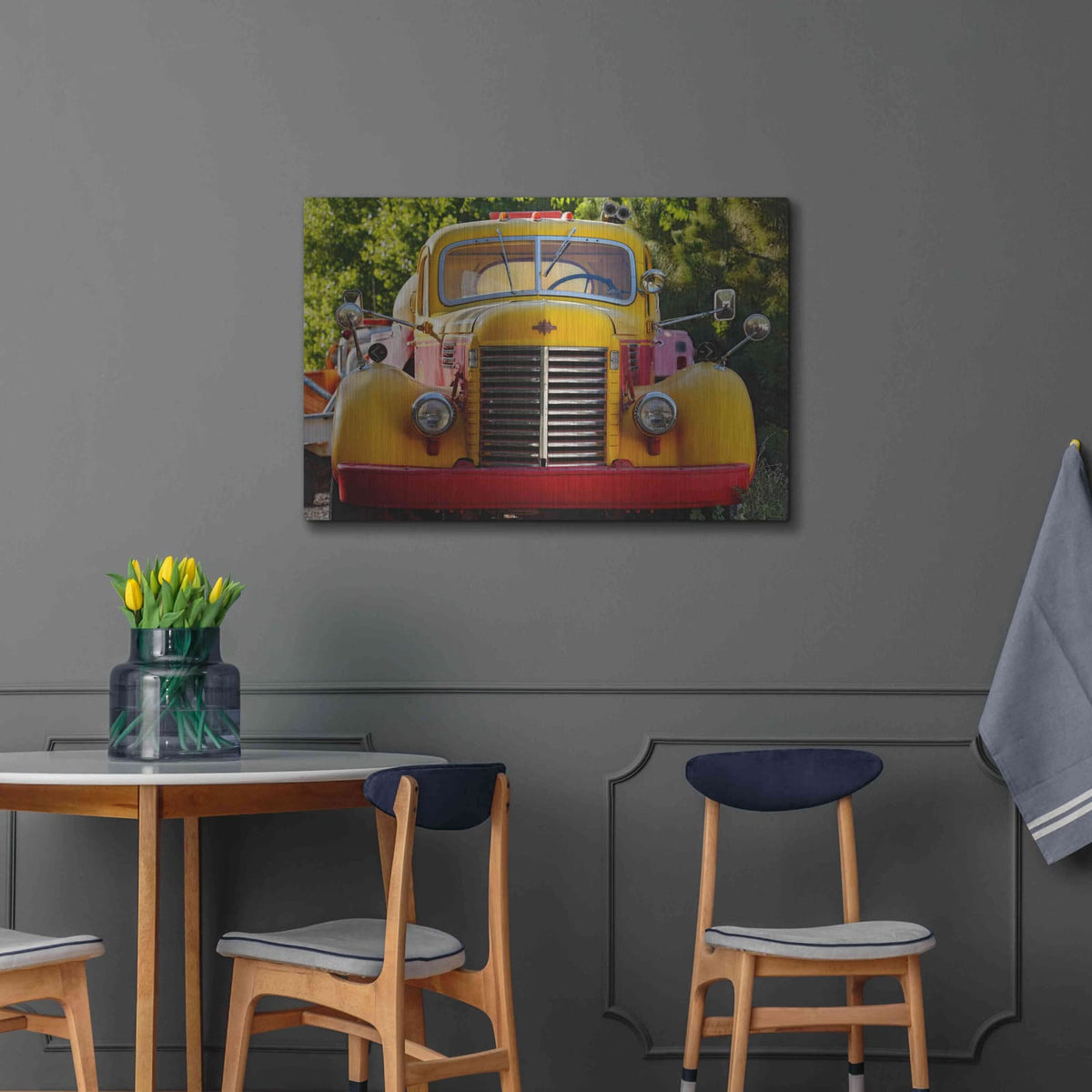 'Gold King Mine Yellow Truck' by Mike Jones – Metal Wall Art, 36x24 room view