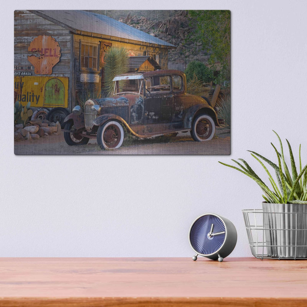 'Route 66 near Peach Springs' by Mike Jones – Metal Wall Art, 16x12 room view