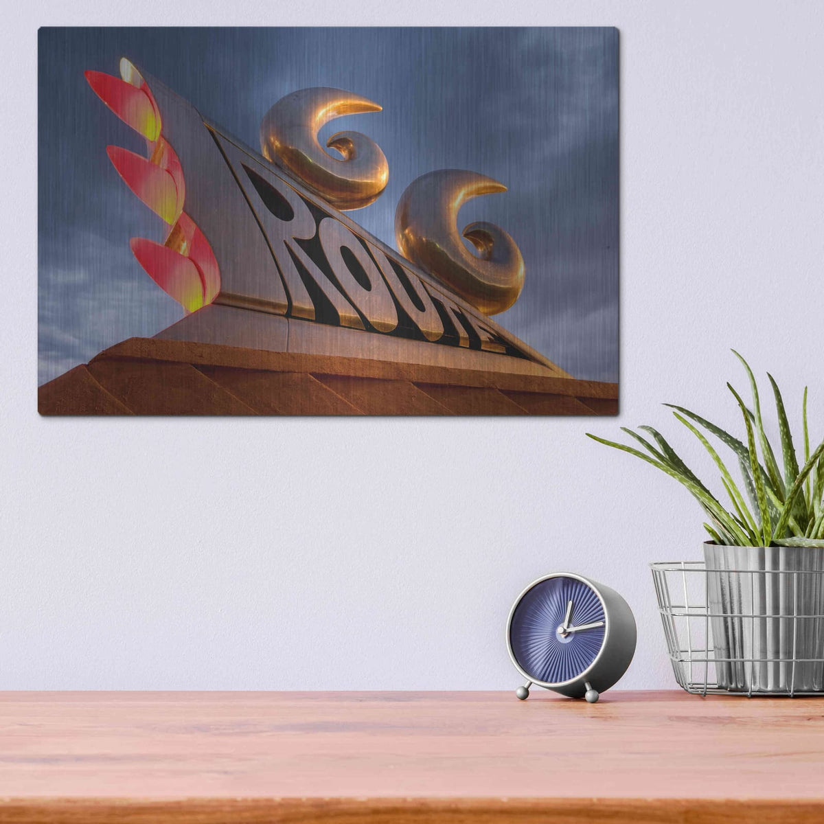 'Tucumcari Sculpture' by Mike Jones – Metal Wall Art, 16x12 room view
