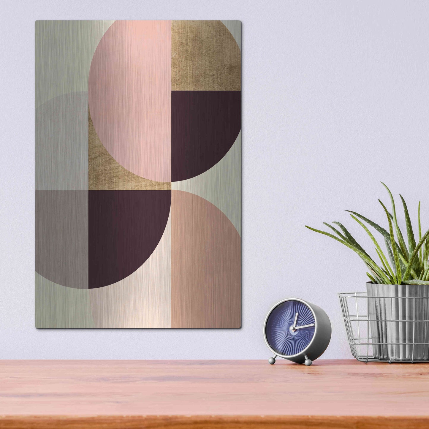 Luxe Metal Art 'Wonder Wheels I' by Annie Warren, Metal Wall Art,12x16