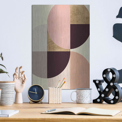 Luxe Metal Art 'Wonder Wheels I' by Annie Warren, Metal Wall Art,12x16