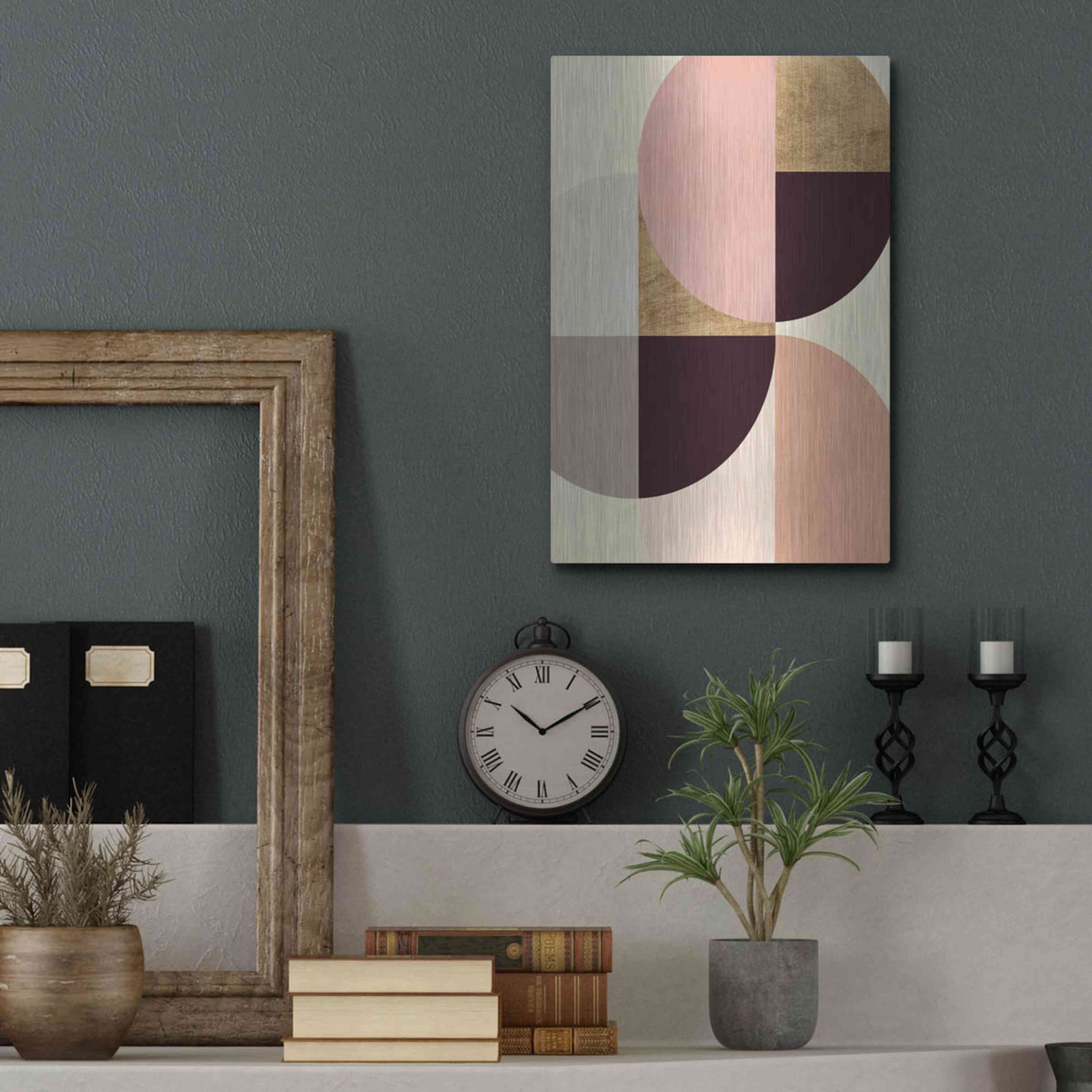 Luxe Metal Art 'Wonder Wheels I' by Annie Warren, Metal Wall Art,12x16