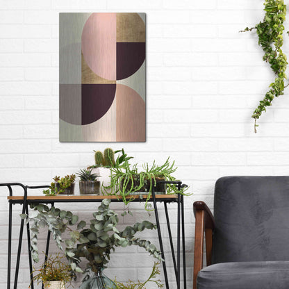 Luxe Metal Art 'Wonder Wheels I' by Annie Warren, Metal Wall Art,12x16