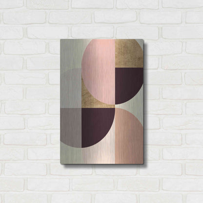 Luxe Metal Art 'Wonder Wheels I' by Annie Warren, Metal Wall Art,16x24