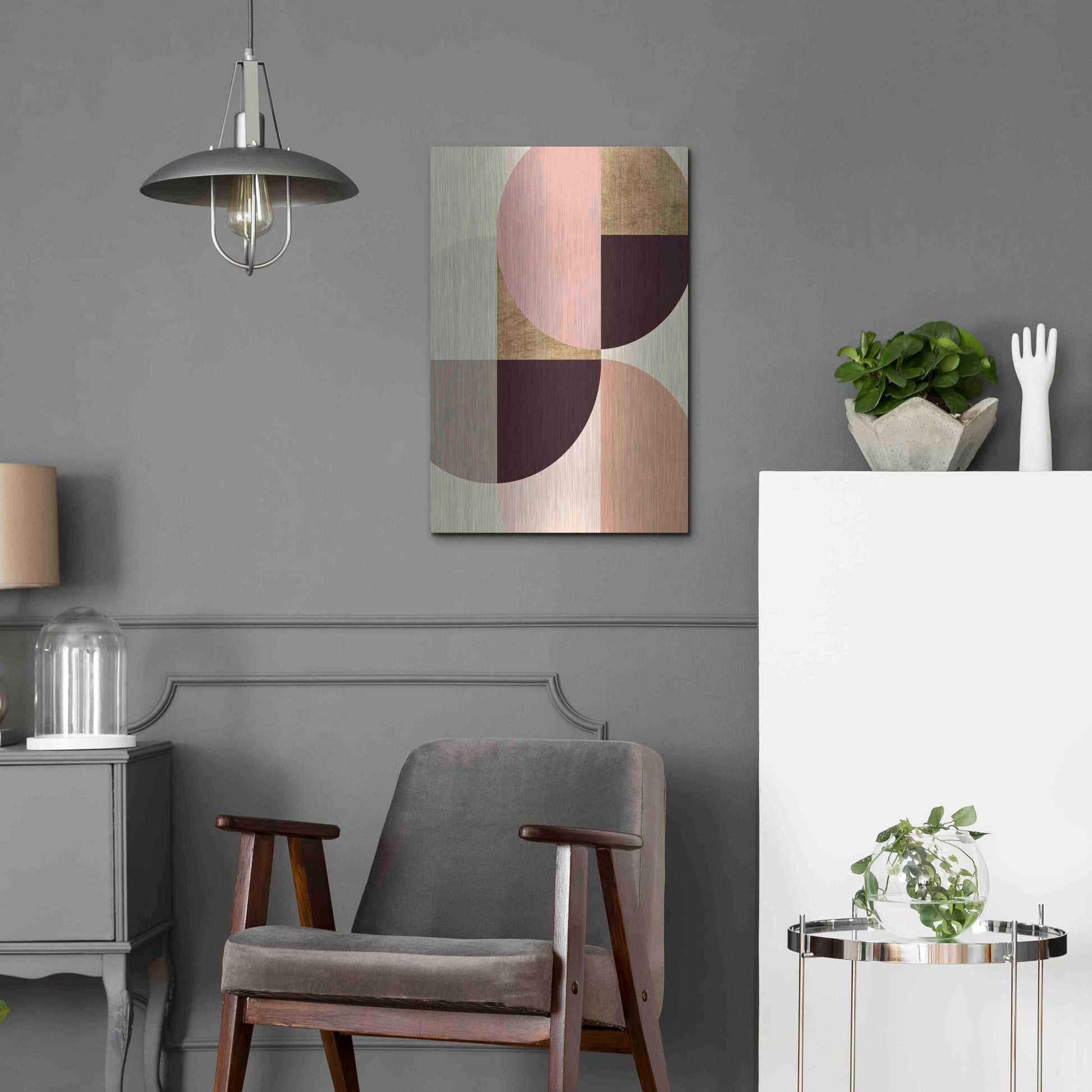 Luxe Metal Art 'Wonder Wheels I' by Annie Warren, Metal Wall Art,16x24